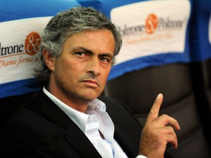 MILAN, ITALY - AUGUST 23:  Coach Jose Mourinho of Inter Milan looks on during the Serie A match between Inter Milan and Bari at Giuseppe Meazza Stadium on August 23, 2009 in Milan, Italy.  (Photo by Claudio Villa/Getty Images) *** Local Caption *** Jose Mourinho